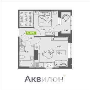 1-к квартира, вторичка, 37м2, 11/16 этаж