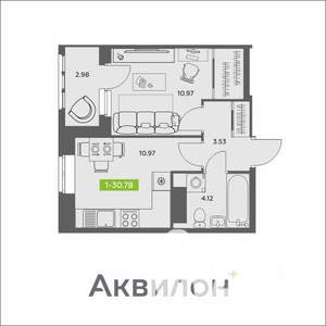 1-к квартира, вторичка, 31м2, 11/16 этаж
