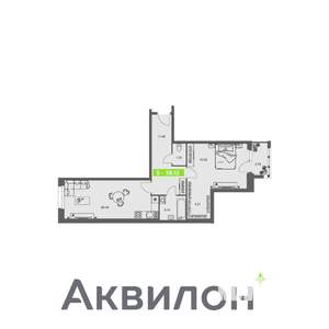 2-к квартира, вторичка, 58м2, 1/8 этаж