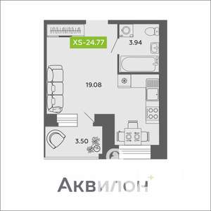 Студия квартира, вторичка, 25м2, 11/11 этаж