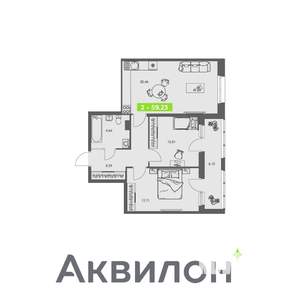 2-к квартира, вторичка, 59м2, 7/8 этаж