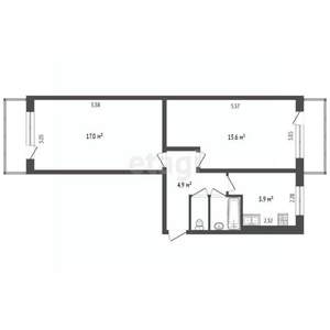2-к квартира, вторичка, 47м2, 3/5 этаж