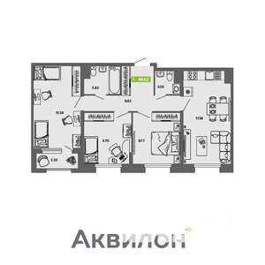 3-к квартира, вторичка, 70м2, 10/16 этаж