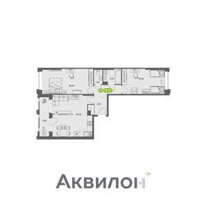 2-к квартира, вторичка, 72м2, 7/16 этаж