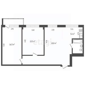 3-к квартира, вторичка, 62м2, 8/9 этаж