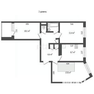 4-к квартира, вторичка, 78м2, 2/9 этаж