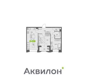 2-к квартира, вторичка, 55м2, 4/16 этаж