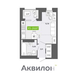 Студия квартира, вторичка, 25м2, 12/16 этаж