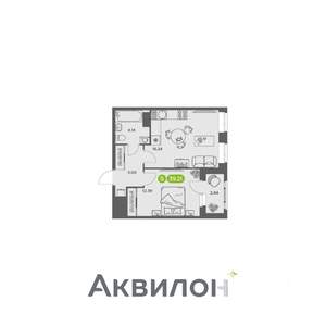 1-к квартира, вторичка, 39м2, 14/16 этаж