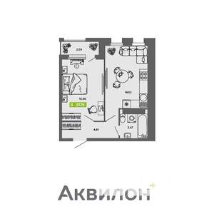 1-к квартира, вторичка, 38м2, 8/16 этаж