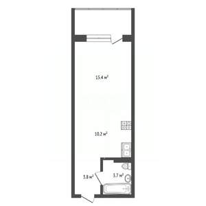 Студия квартира, вторичка, 33м2, 3/9 этаж