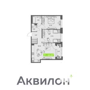 2-к квартира, вторичка, 65м2, 3/11 этаж