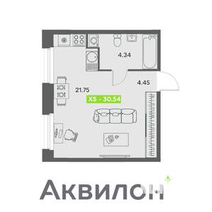 Студия квартира, вторичка, 31м2, 3/32 этаж
