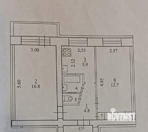 2-к квартира, вторичка, 45м2, 3/5 этаж