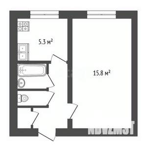 1-к квартира, вторичка, 30м2, 1/9 этаж