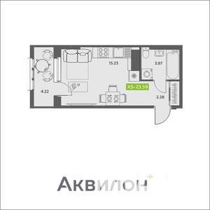 Студия квартира, вторичка, 24м2, 16/16 этаж