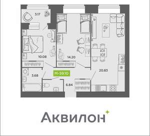 2-к квартира, вторичка, 59м2, 8/11 этаж
