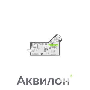 Студия квартира, строящийся дом, 34м2, 7/8 этаж