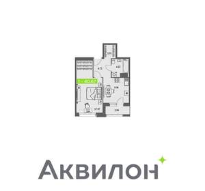 1-к квартира, вторичка, 41м2, 9/11 этаж