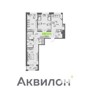 3-к квартира, вторичка, 88м2, 10/11 этаж