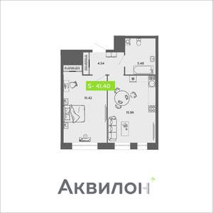 1-к квартира, вторичка, 41м2, 2/16 этаж