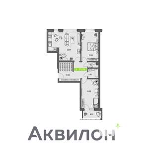 2-к квартира, вторичка, 76м2, 3/8 этаж