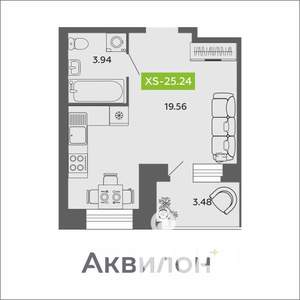 Студия квартира, вторичка, 25м2, 9/11 этаж