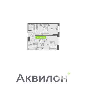 1-к квартира, вторичка, 49м2, 2/11 этаж