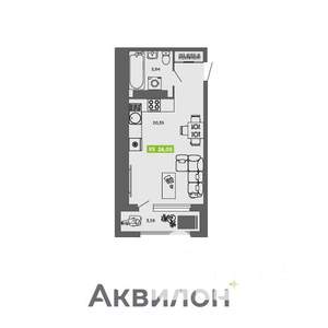 Студия квартира, вторичка, 26м2, 11/16 этаж