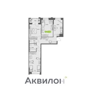 3-к квартира, вторичка, 76м2, 1/16 этаж