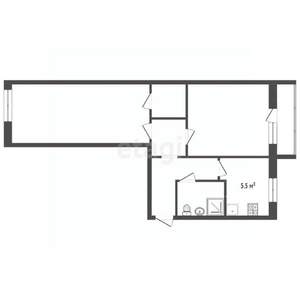 2-к квартира, вторичка, 48м2, 4/5 этаж