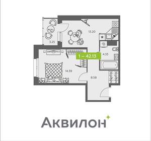 1-к квартира, вторичка, 42м2, 8/8 этаж