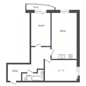 3-к квартира, вторичка, 83м2, 12/25 этаж