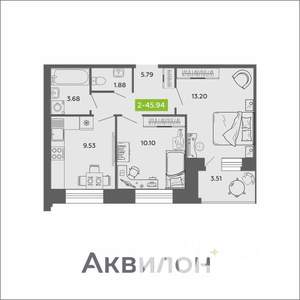 2-к квартира, вторичка, 46м2, 11/11 этаж