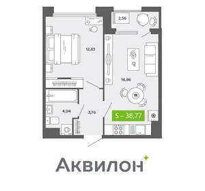 1-к квартира, вторичка, 39м2, 16/16 этаж