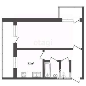 1-к квартира, вторичка, 32м2, 3/9 этаж
