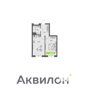 1-к квартира, вторичка, 39м2, 7/8 этаж