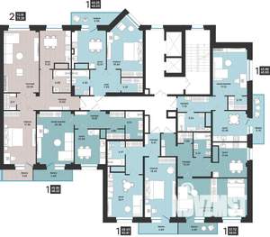 2-к квартира, вторичка, 74м2, 12/13 этаж