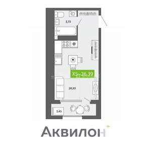 Студия квартира, вторичка, 26м2, 14/16 этаж