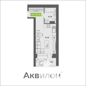 Студия квартира, вторичка, 25м2, 9/11 этаж