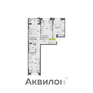 3-к квартира, вторичка, 75м2, 3/16 этаж