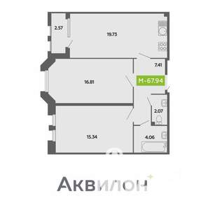 2-к квартира, вторичка, 68м2, 3/4 этаж
