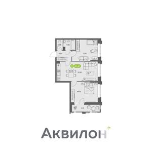 2-к квартира, вторичка, 61м2, 2/16 этаж