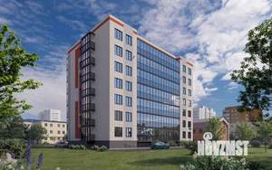 1-к квартира, строящийся дом, 45м2, 1/7 этаж