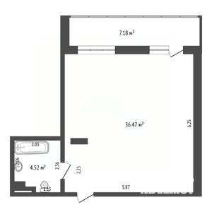 2-к квартира, вторичка, 48м2, 4/11 этаж