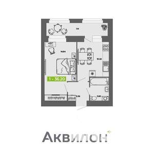 1-к квартира, вторичка, 36м2, 8/11 этаж