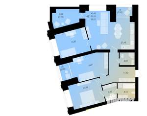 4-к квартира, вторичка, 99м2, 2/10 этаж