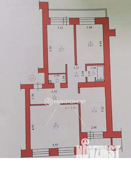 3-к квартира, вторичка, 95м2, 4/14 этаж