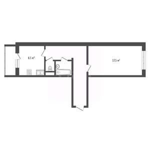 1-к квартира, вторичка, 33м2, 8/10 этаж