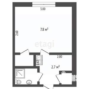 1-к квартира, вторичка, 12м2, 3/5 этаж